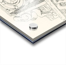 Canoe decorative designs. 1888 edition Lornement Polychrome by Albert Racine 1825–1893. Acrylic print