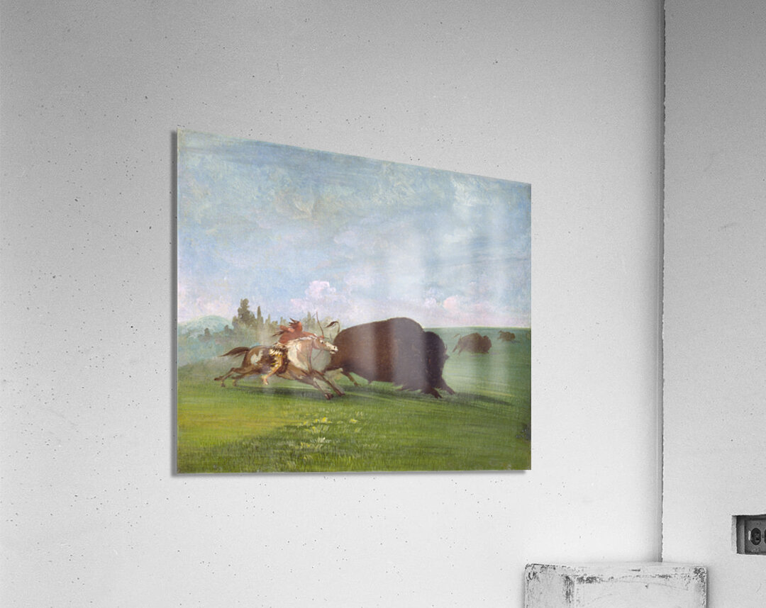 Buffalo Chase a Single Death 1832-1833 Acrylic Print