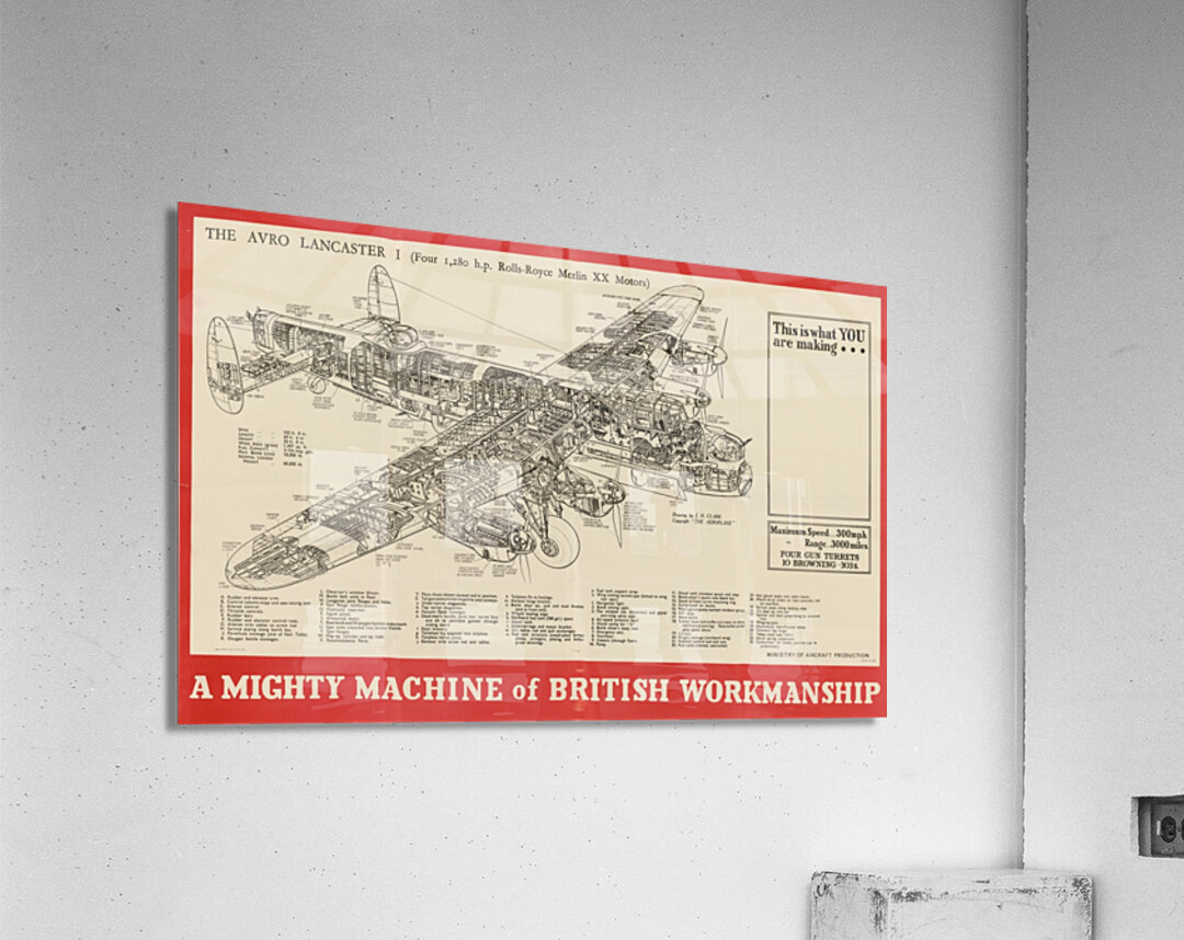 This is What You are Making…A Mighty Machine of British Workmanship – The Avro Lancaster I Acrylic Print