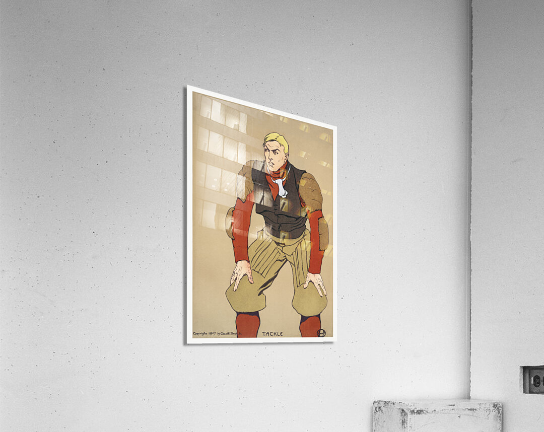 American football player 1907 by Edward Penfield Acrylic Print