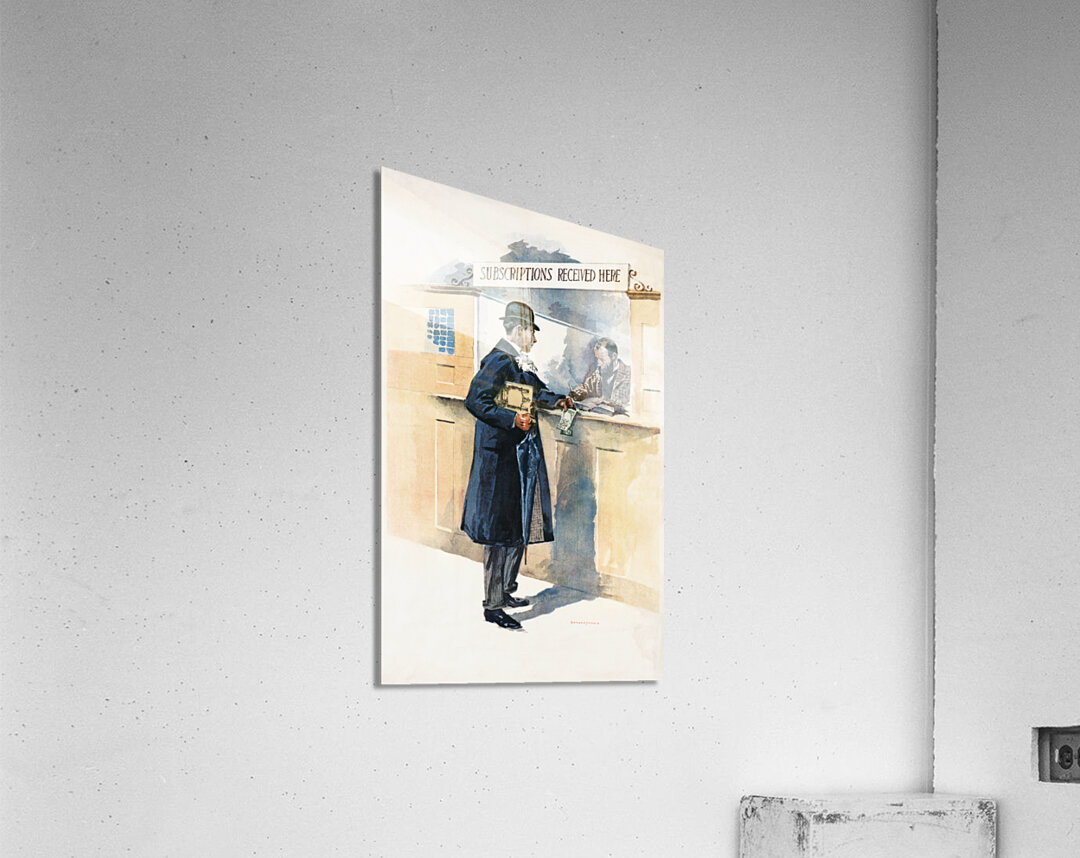 Man getting medicines 1893 by Edward Penfield Acrylic Print