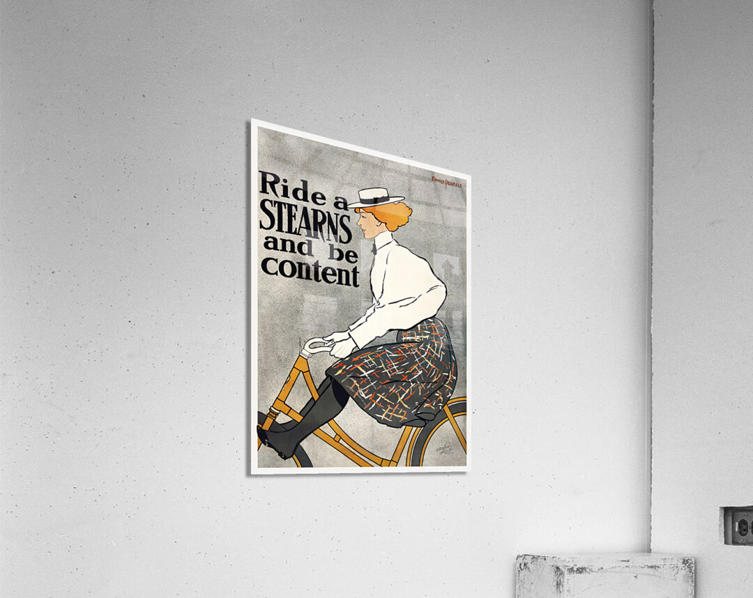 Ride a Stearns and be content 1896 by Edward Penfield Acrylic Print