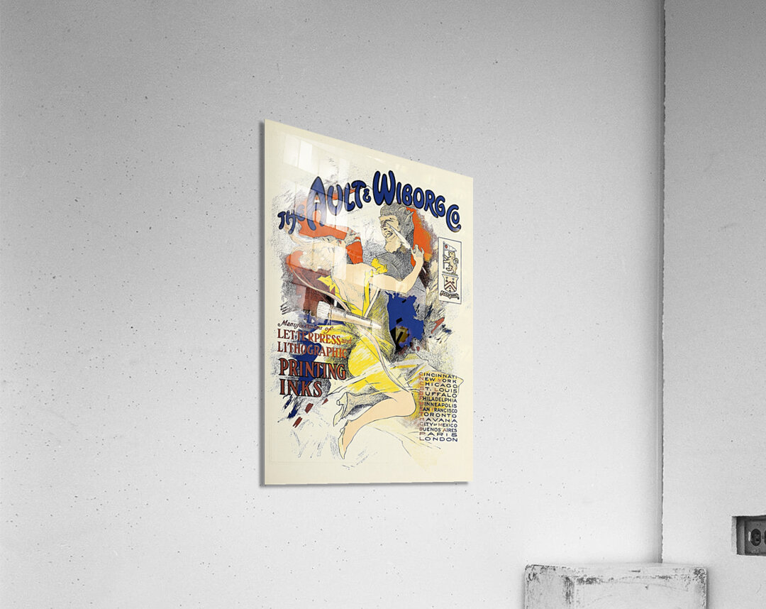 Ault and Wiborg Ad. 087 1890-1913 Poster by Jules Chéret Acrylic Print