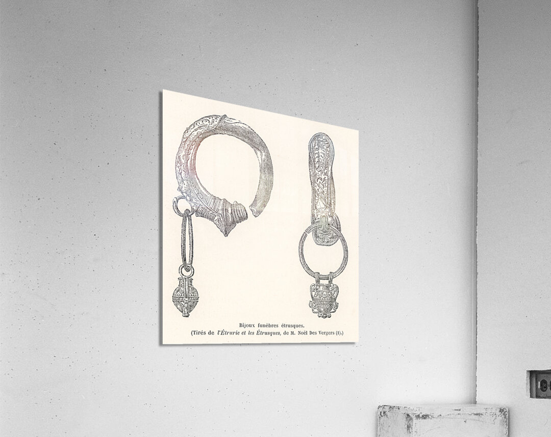 Etruscan design. 1888 edition Lornement Polychrome by Albert Racine 1825–1893. Acrylic Print