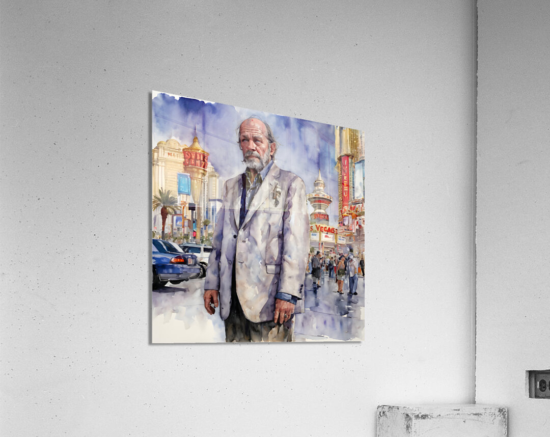 Watercolor “Broke” By Bruce Lazarus Acrylic Print