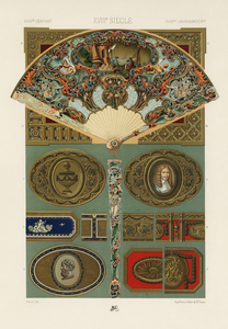 18th Century pattern. 1888 edition Lornement Polychrome by Albert Racine 1825–1893.