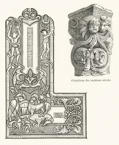 Antique Chinese illustrations. 1888 edition Lornement Polychrome by Albert Racine 1825–1893.
