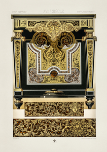 17th Century pattern. 1888 edition Lornement Polychrome by Albert Racine 1825–1893.