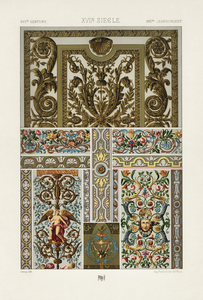 17th Century pattern. 1888 edition Lornement Polychrome by Albert Racine 1825–1893.