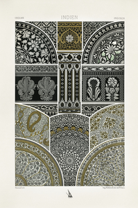 Indian pattern. 1888 edition Lornement Polychrome by Albert Racine 1825–1893.