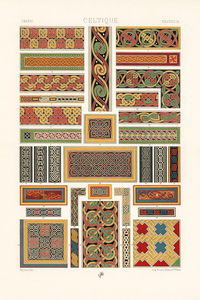 Celtic pattern. 1888 edition Lornement Polychrome by Albert Racine 1825–1893.