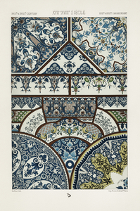 17th and 18th Century pattern. 1888 edition Lornement Polychrome by Albert Racine 1825–1893.