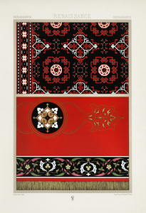 Renaissance pattern. 1888 edition Lornement Polychrome by Albert Racine 1825–1893.