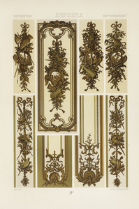 18th Century pattern. 1888 edition Lornement Polychrome by Albert Racine 1825–1893.