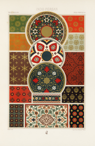 Indo-Persian pattern. 1888 edition Lornement Polychrome by Albert Racine 1825–1893.
