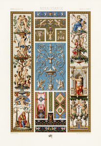 Renaissance pattern. 1888 edition Lornement Polychrome by Albert Racine 1825–1893.