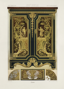 17th Century pattern. 1888 edition Lornement Polychrome by Albert Racine 1825–1893.