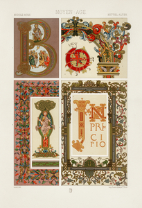 Middle-Ages pattern. 1888 edition Lornement Polychrome by Albert Racine 1825–1893.