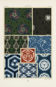 Japan pattern. 1888 edition Lornement Polychrome by Albert Racine 1825–1893.