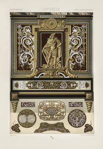 17th Century pattern. 1888 edition Lornement Polychrome by Albert Racine 1825–1893.