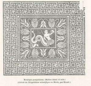 Pompeiian decorative design. 1888 edition Lornement Polychrome by Albert Racine 1825–1893.