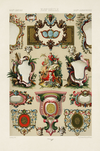 18th Century pattern. 1888 edition Lornement Polychrome by Albert Racine 1825–1893.