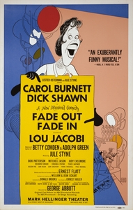Carol Burnett Dick Shawn … Fade out fade in 1964 Al Hirschfeld American 1903-2003 Artcraft Lithograph Poster