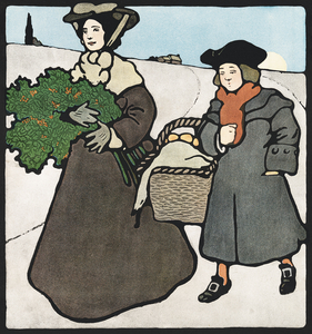 Vintage Christmas 1899 by Edward Penfield