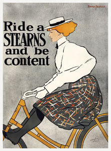 Ride a Stearns and be content 1896 by Edward Penfield