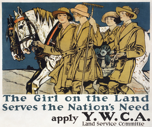 The girl on the land serves the nations need 1918 by Edward Penfield