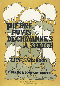 Pierre Puvis De chavannes a sketch Lily Lewis Rood 1895 book cover of flowers in art nouveau style by Ethel Reed . 