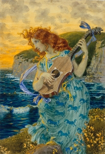 Die Tochter des Barden 1900 Mythology by Eugène Samuel Grasset