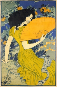 L’Éventail Illustration by Eugène Samuel Grasset