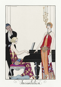 Incantation: France XXe si&egravecle 1923 fashion illustration  by George Barbier. 