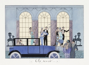 Au Revoir 1920 fashion illustration  by George Barbier.