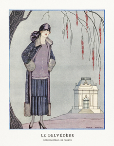 Le Belv&eacuted&egravere 1924 fashion illustration  by George Barbier. 