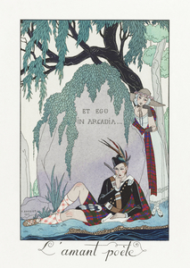 Lamant po&egravete 1923 fashion illustration  by George Barbier. 
