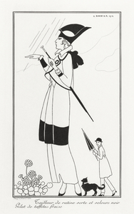 Costumes Parisiens 1914 fashion illustration  by George Barbier. 