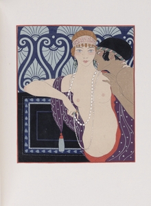 Les Trois Beautes de Mnasidika 1922 fashion illustration  by George Barbier.