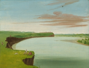Distant View Of The Mandan Village 1832