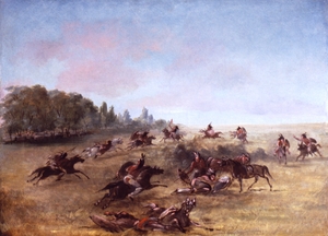Mounted War Party Scouring A Thicket 1846-1848
