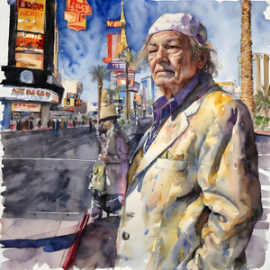 Watercolor Beyond Broke By Bruce Lazarus