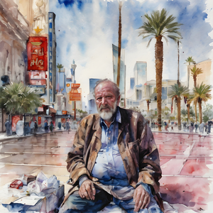 Watercolor “ Decisions Decisions Decisions” By Bruce Lazarus