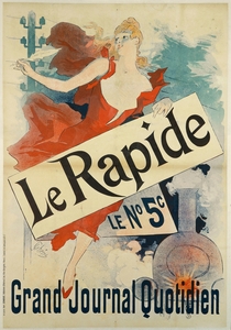 Le RapideLe Nº 5c. Grand Journal Quotidien 1892 Poster by Jules Chéret