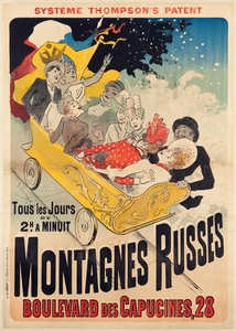 Montagnes Russes 1888 Poster by Jules Chéret