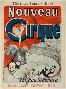 Nouveau Cirque 251 Rue St. Honoré 1886 Poster by Jules Chéret