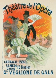 Carnaval 1896. Grand Veglione De Gala 1896 Poster by Jules Chéret