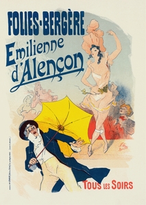 Émilienne D’alençon 1898 Poster by Jules Chéret
