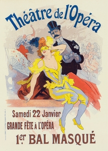 Poster For The 1er. Bal Masqué La Grande Fête À L’opéra 22 Janvier 1898 Poster by Jules Chéret