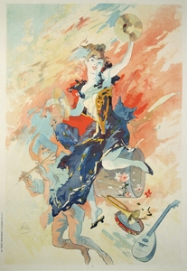 Allegory of Music 1891 Poster by Jules Chéret
